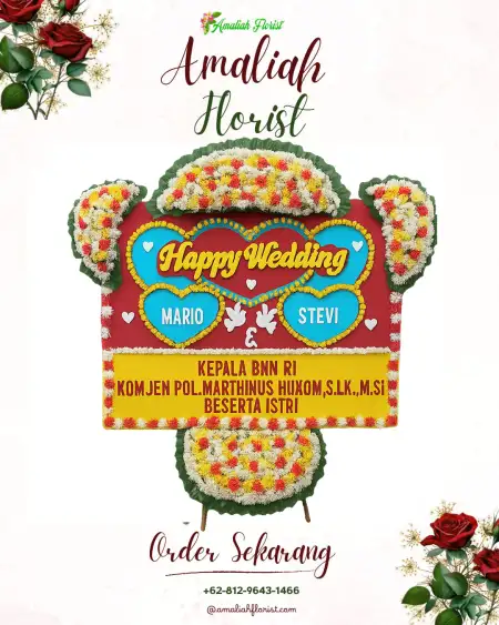 Papan Bunga Pernikahan Cibarusah
